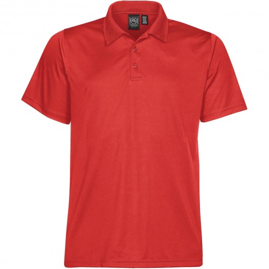 Bright Red Mens Eclipse Pique Polos